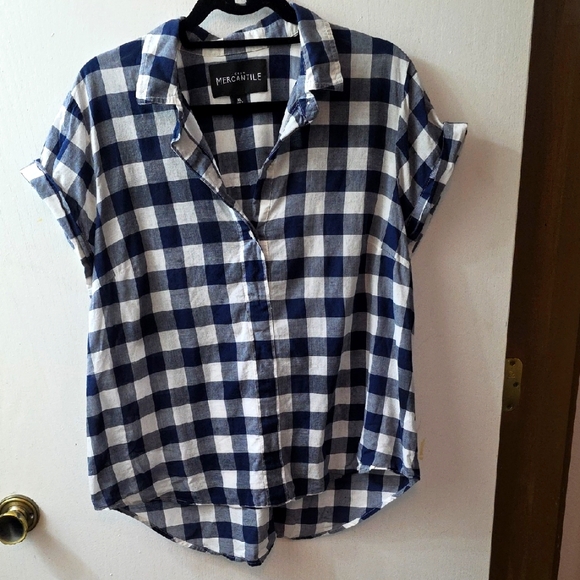 Tops - J. Crew Mercantile Buffalo Plaid S/S Popover